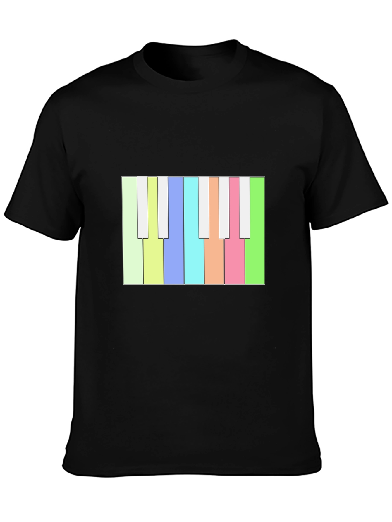 Colorful Piano Keys Graphic Tee