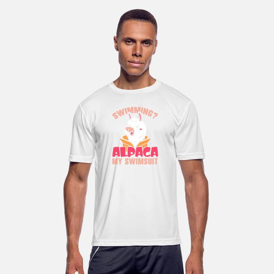 Swimming Alpaca My Swimsuit Llama Lover Swimmer