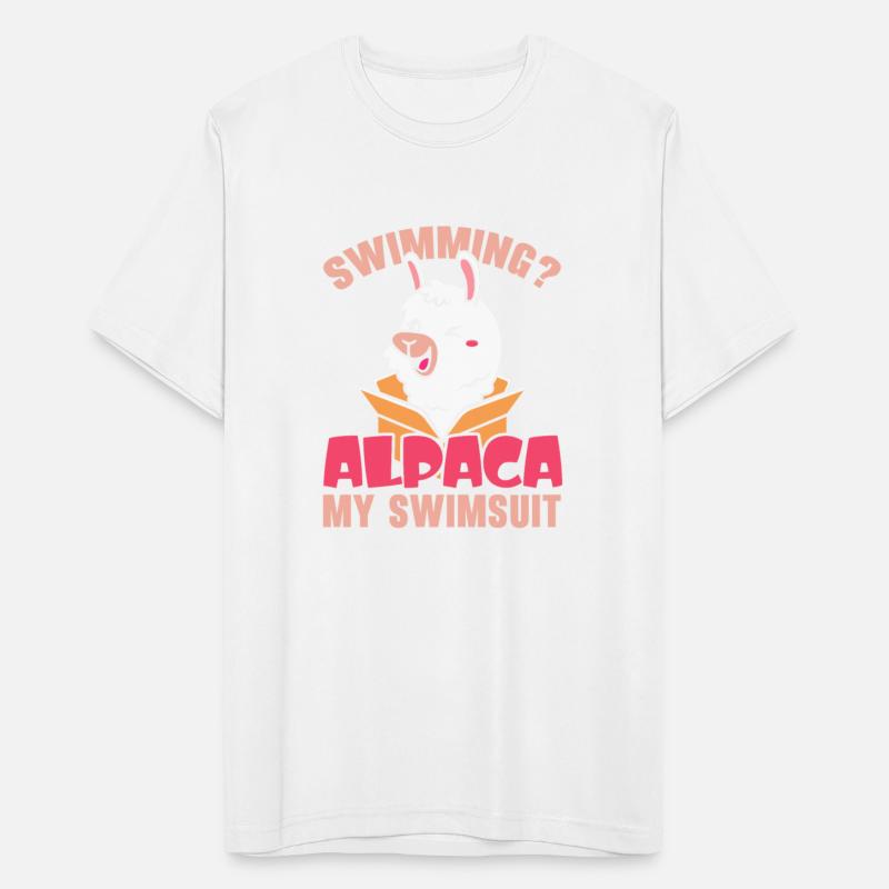 Swimming Alpaca My Swimsuit Llama Lover Swimmer