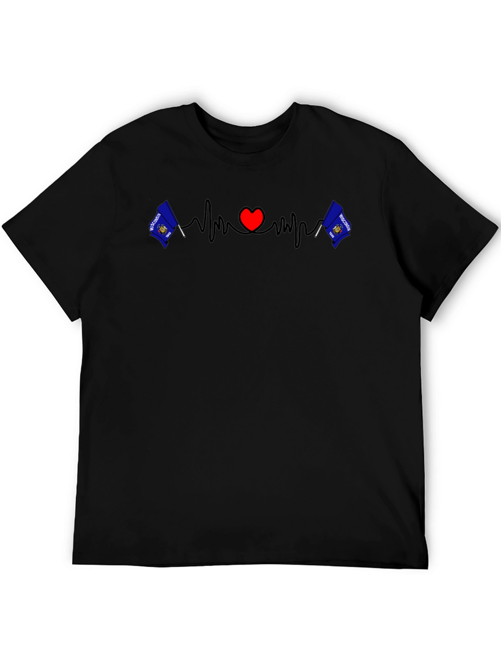 Wisconsin Heartbeat Graphic Tee
