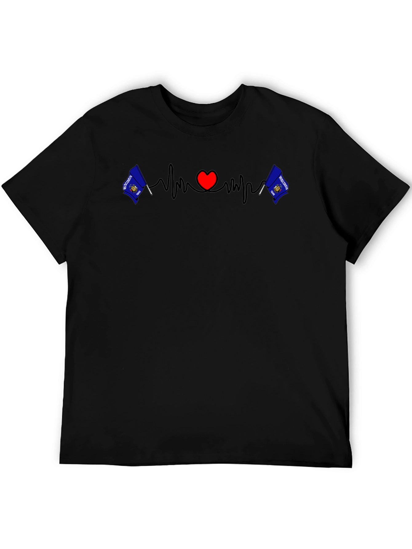 Wisconsin Heartbeat Graphic Tee