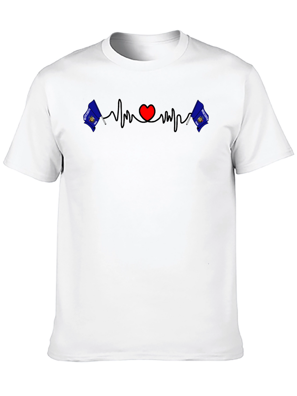 Wisconsin Heartbeat Graphic Tee
