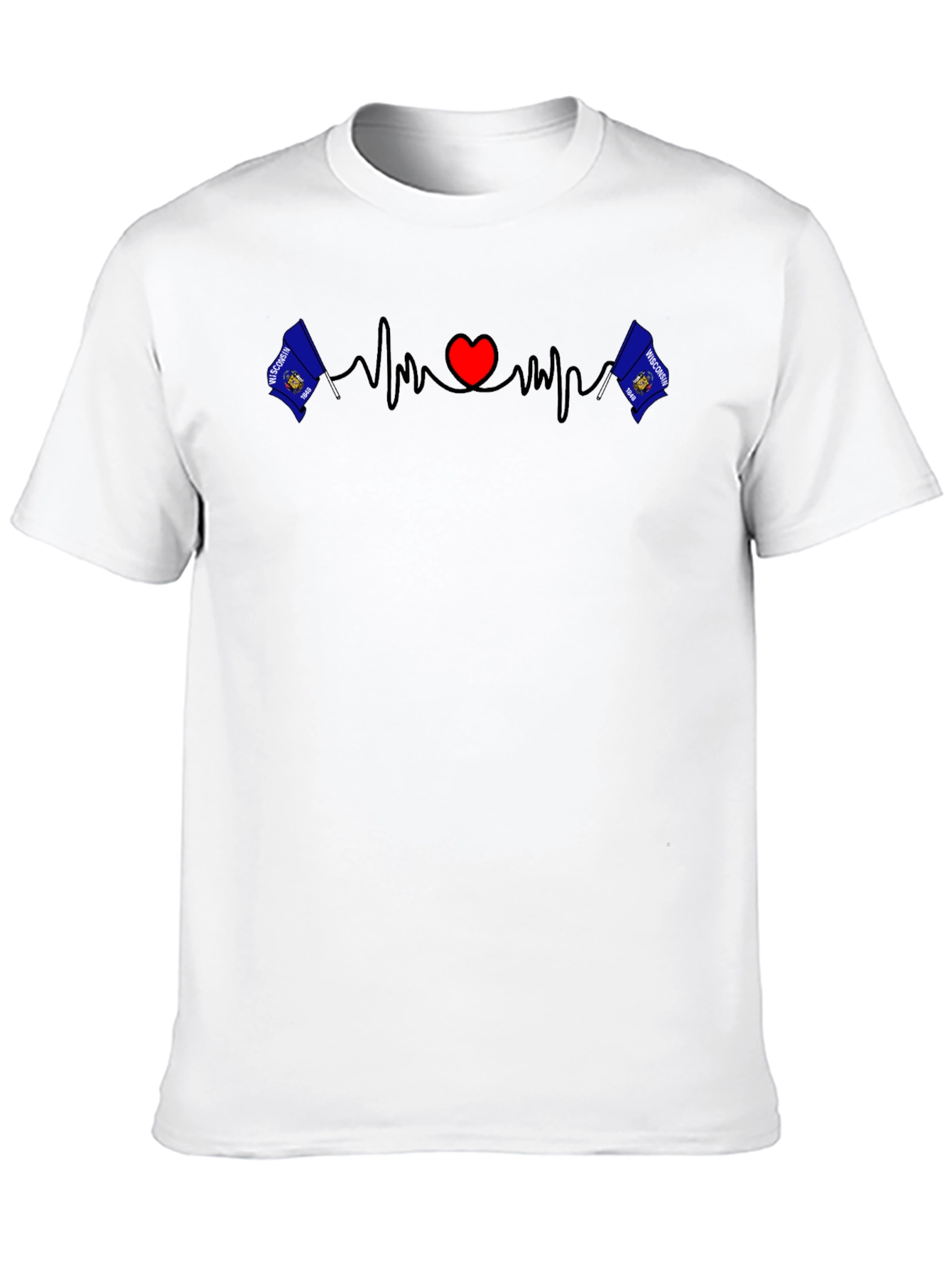 Wisconsin Heartbeat Graphic Tee