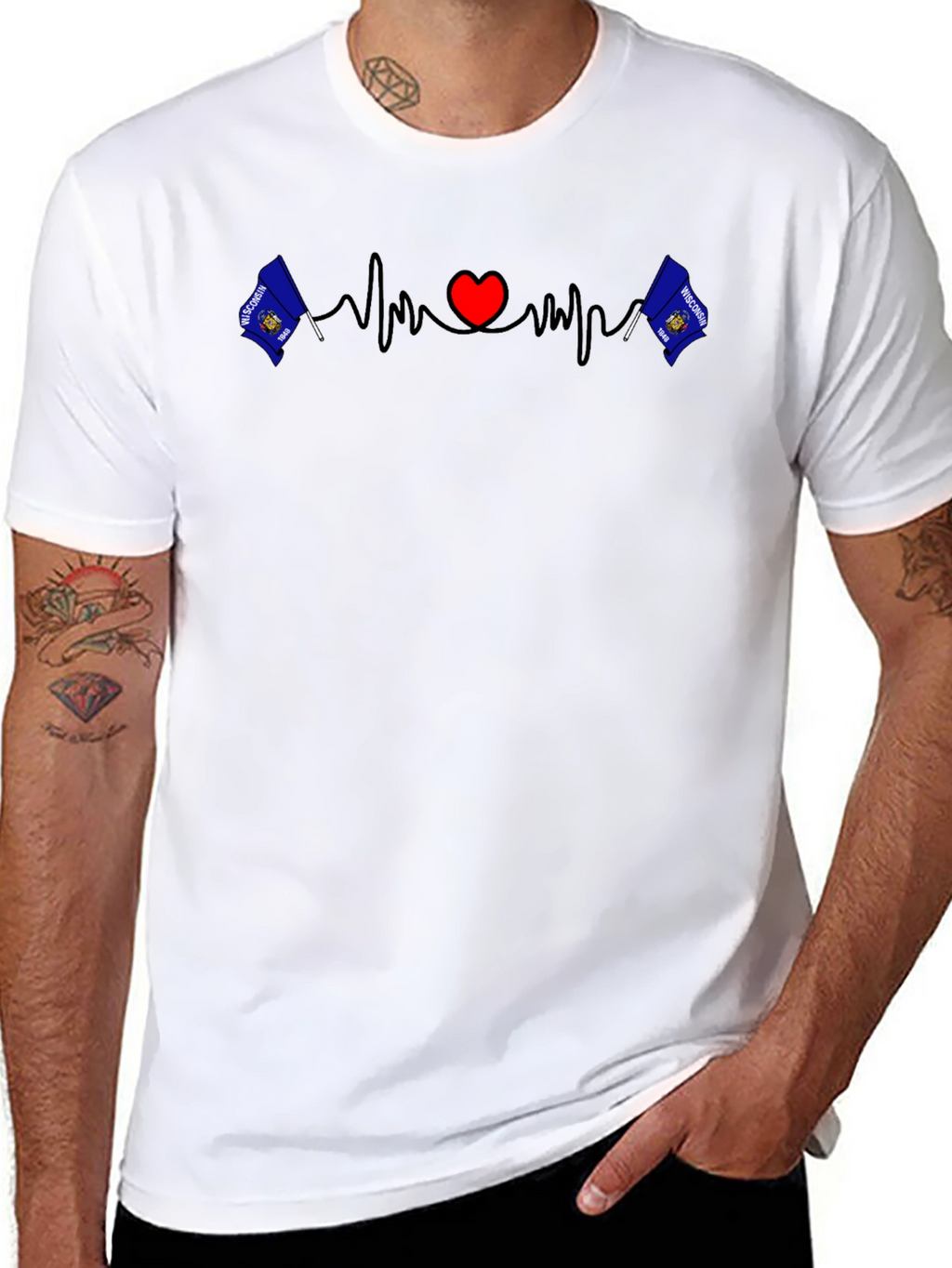 Wisconsin Heartbeat Graphic Tee