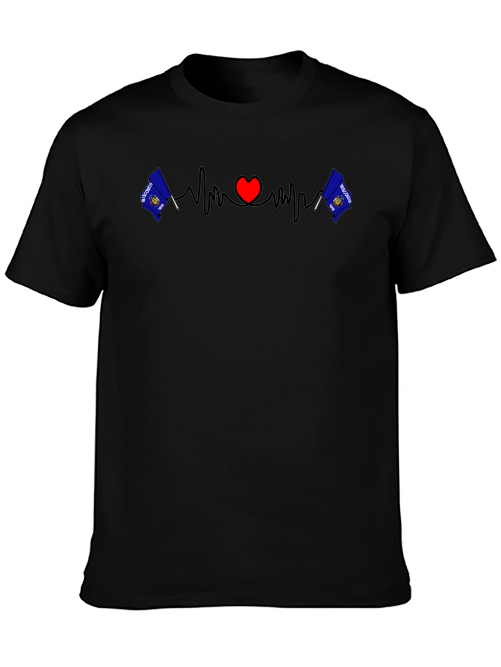 Wisconsin Heartbeat Graphic Tee