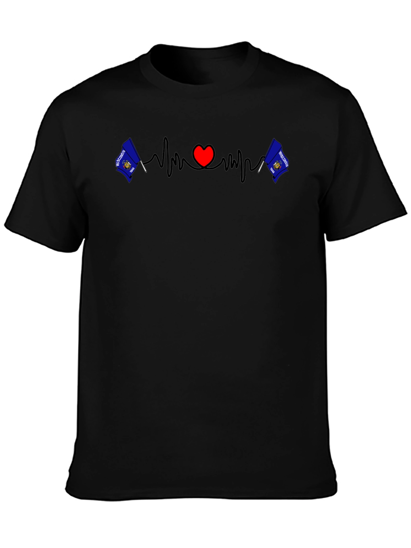 Wisconsin Heartbeat Graphic Tee