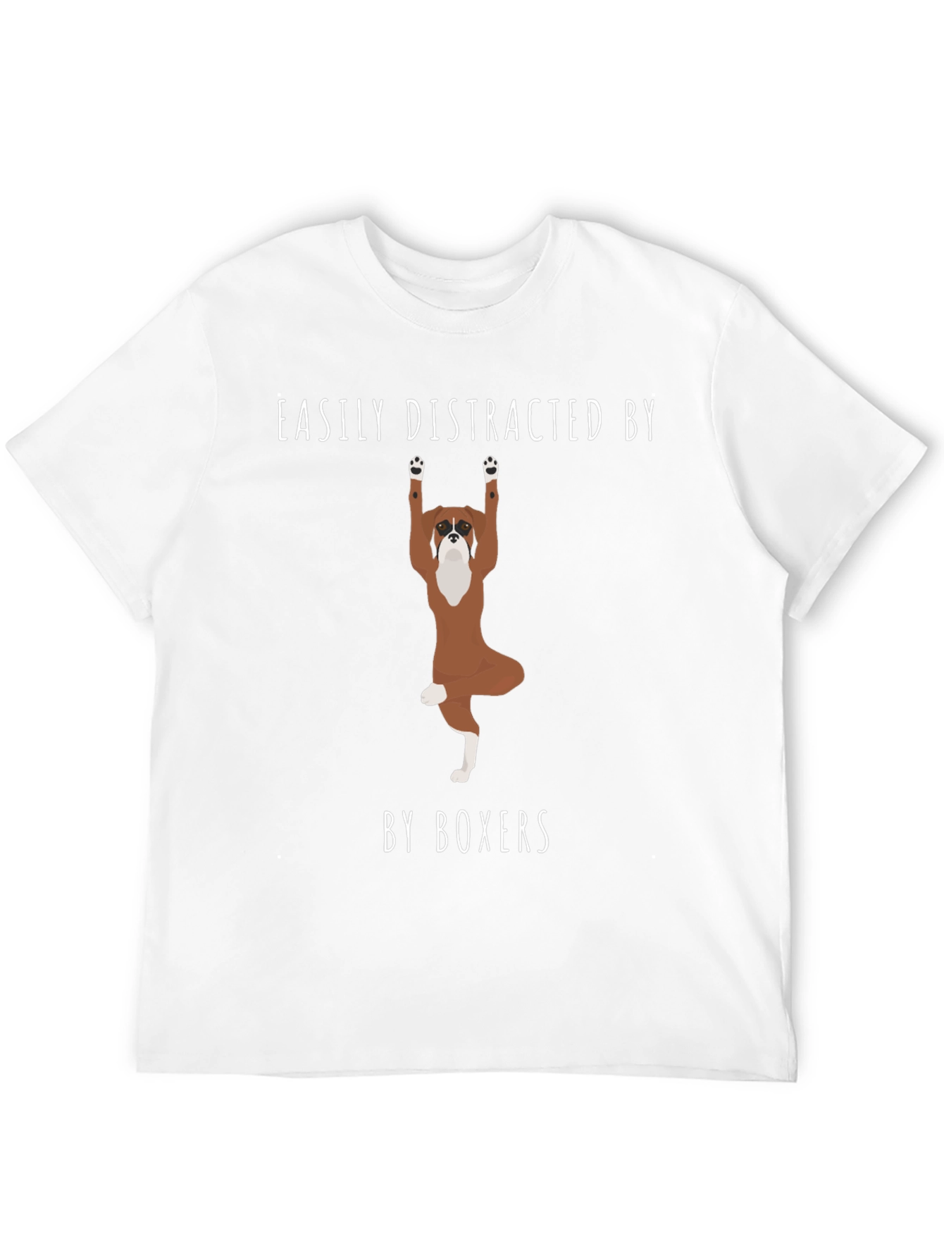 Easily Distracted by Boxers T-Shirt – Funny Boxer Dog Graphic Tee