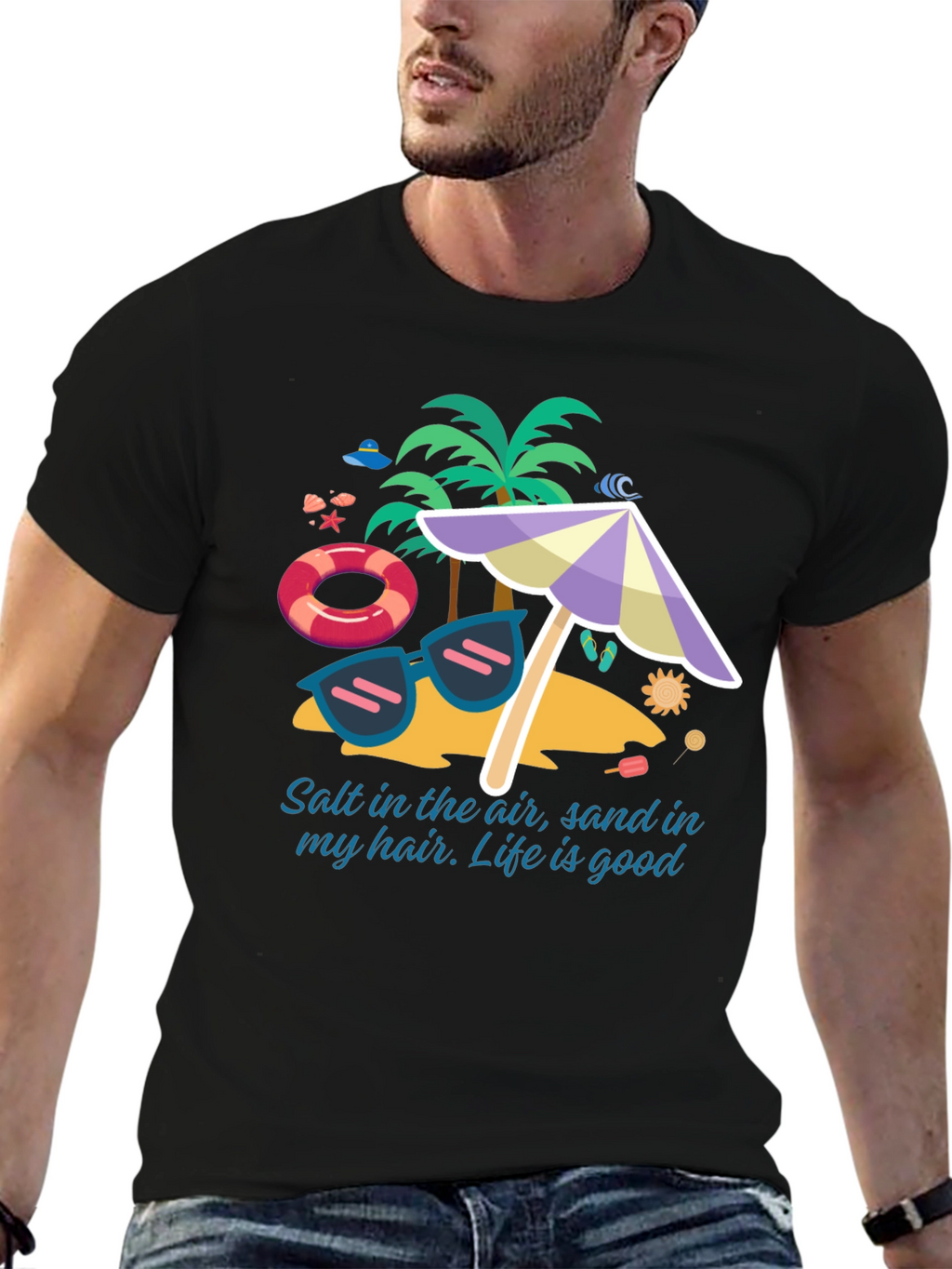 Salt In The Air Beach Graphic T-Shirt