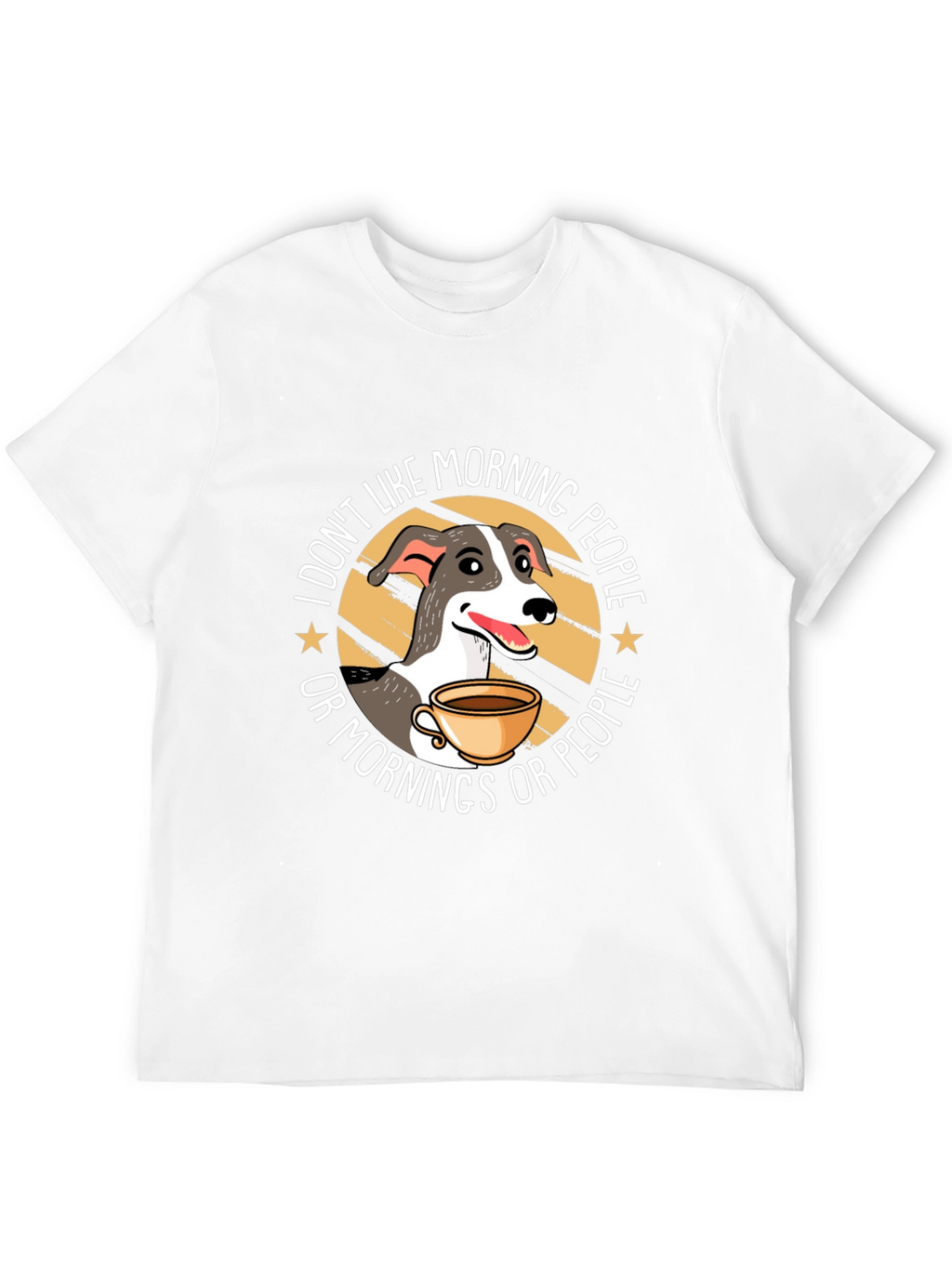 Funny Dog Hates Mornings Graphic T-Shirt