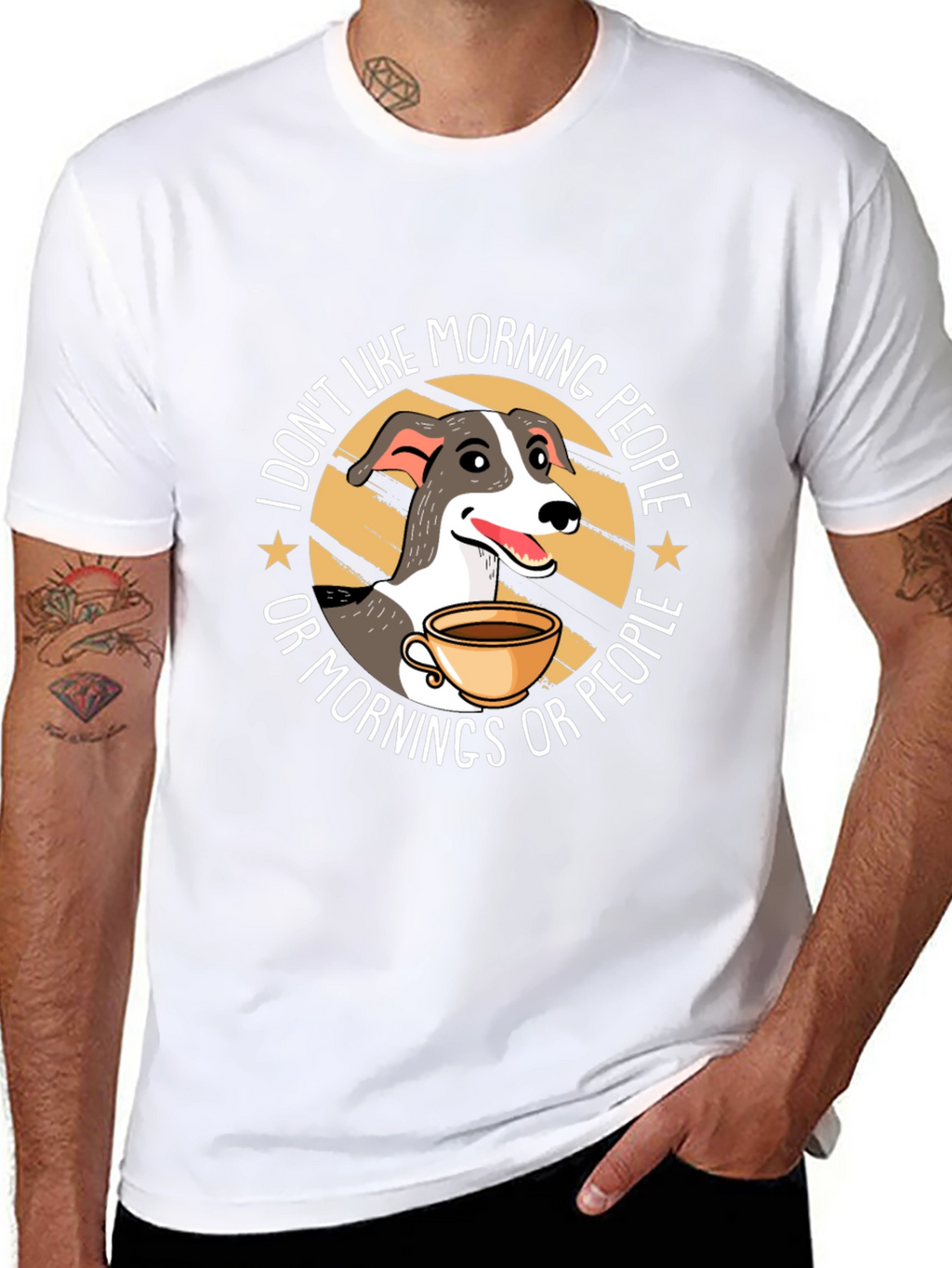Funny Dog Hates Mornings Graphic T-Shirt