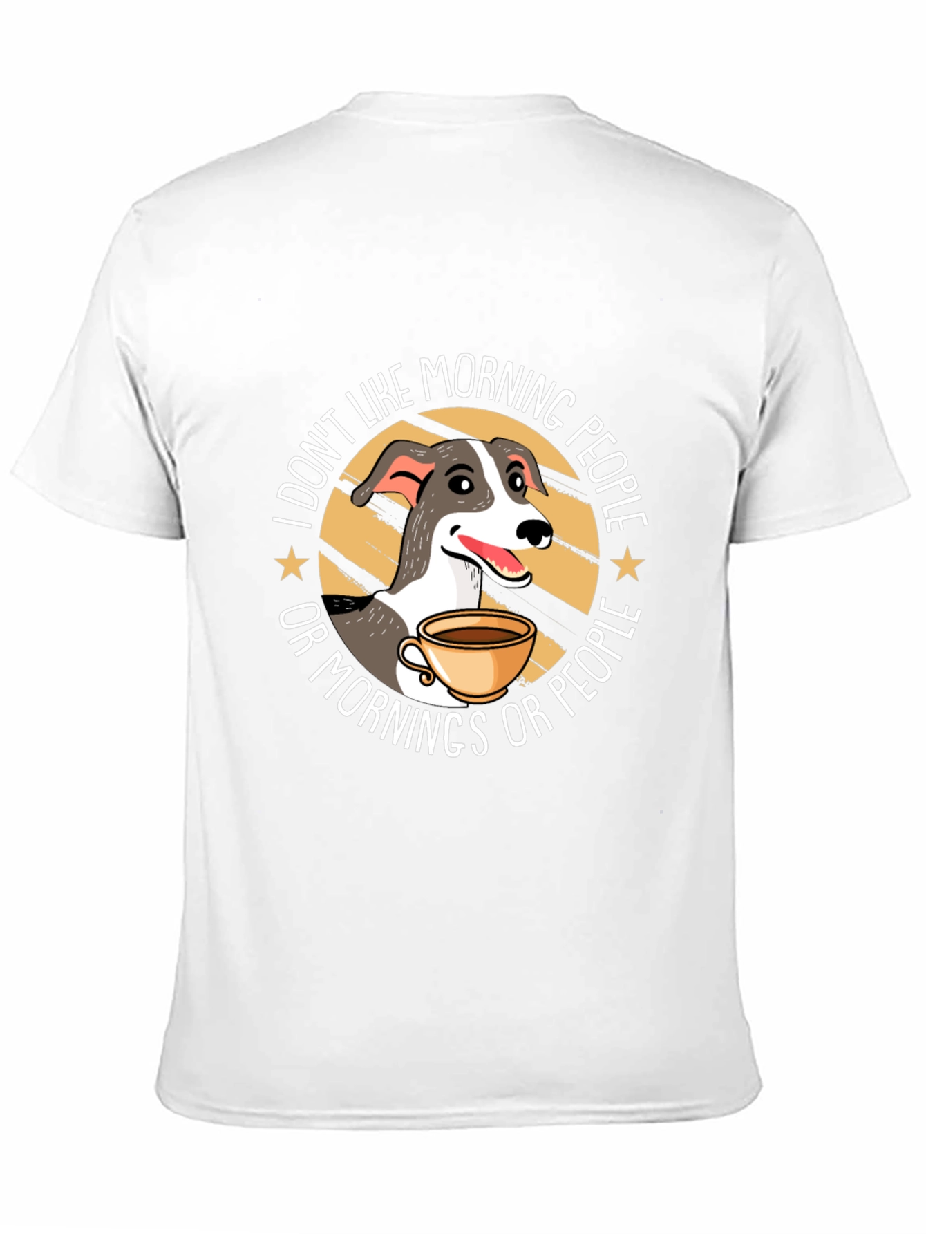 Funny Dog Hates Mornings Graphic T-Shirt
