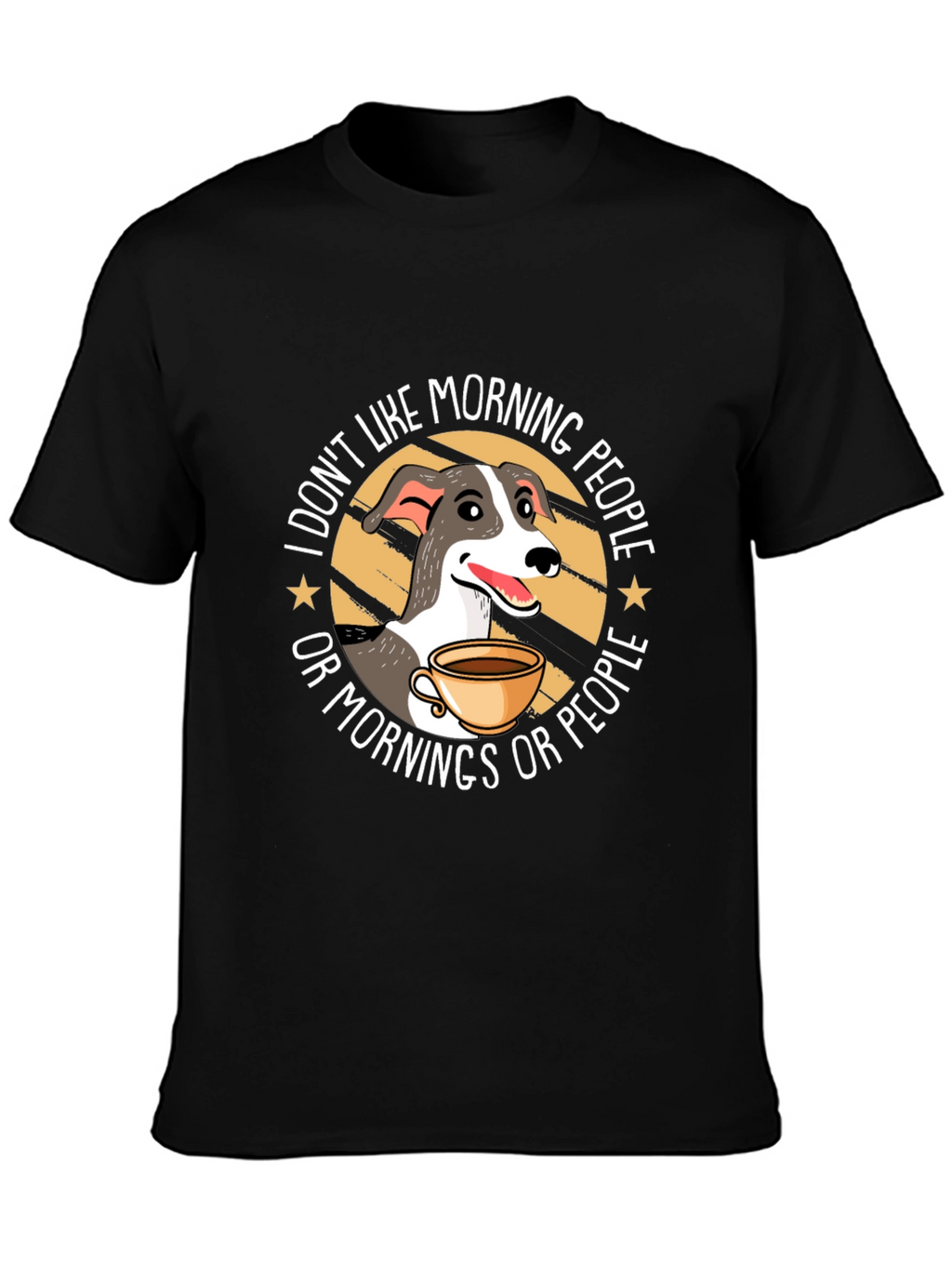 Funny Dog Hates Mornings Graphic T-Shirt