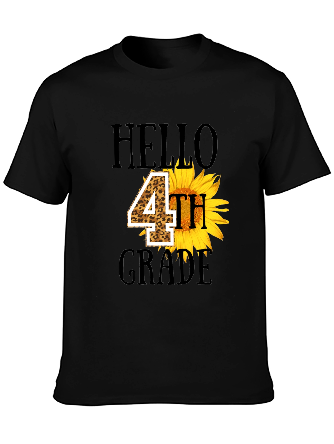 Hello 4th Grade Sunflower Tee