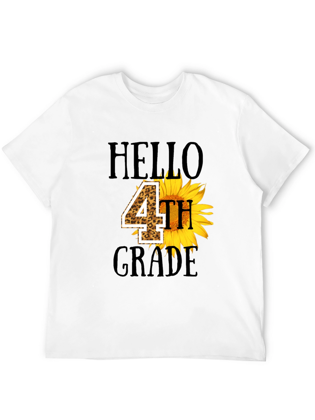 Hello 4th Grade Sunflower Tee