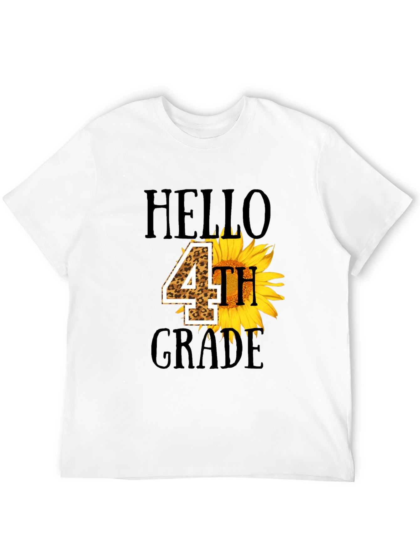 Hello 4th Grade Sunflower Tee