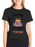Exploding 7th Birthday Volcano T-Shirt