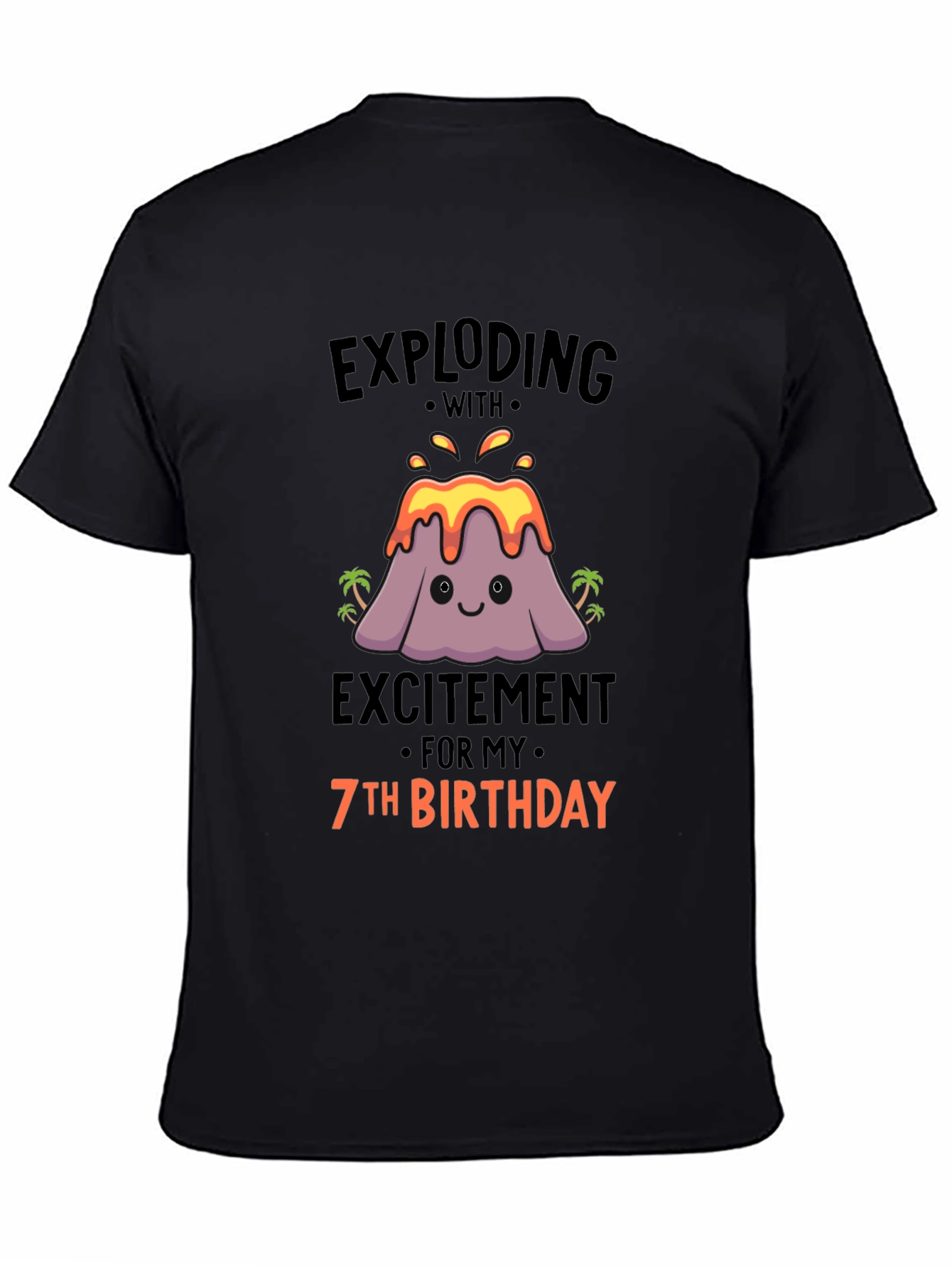 Exploding 7th Birthday Volcano T-Shirt