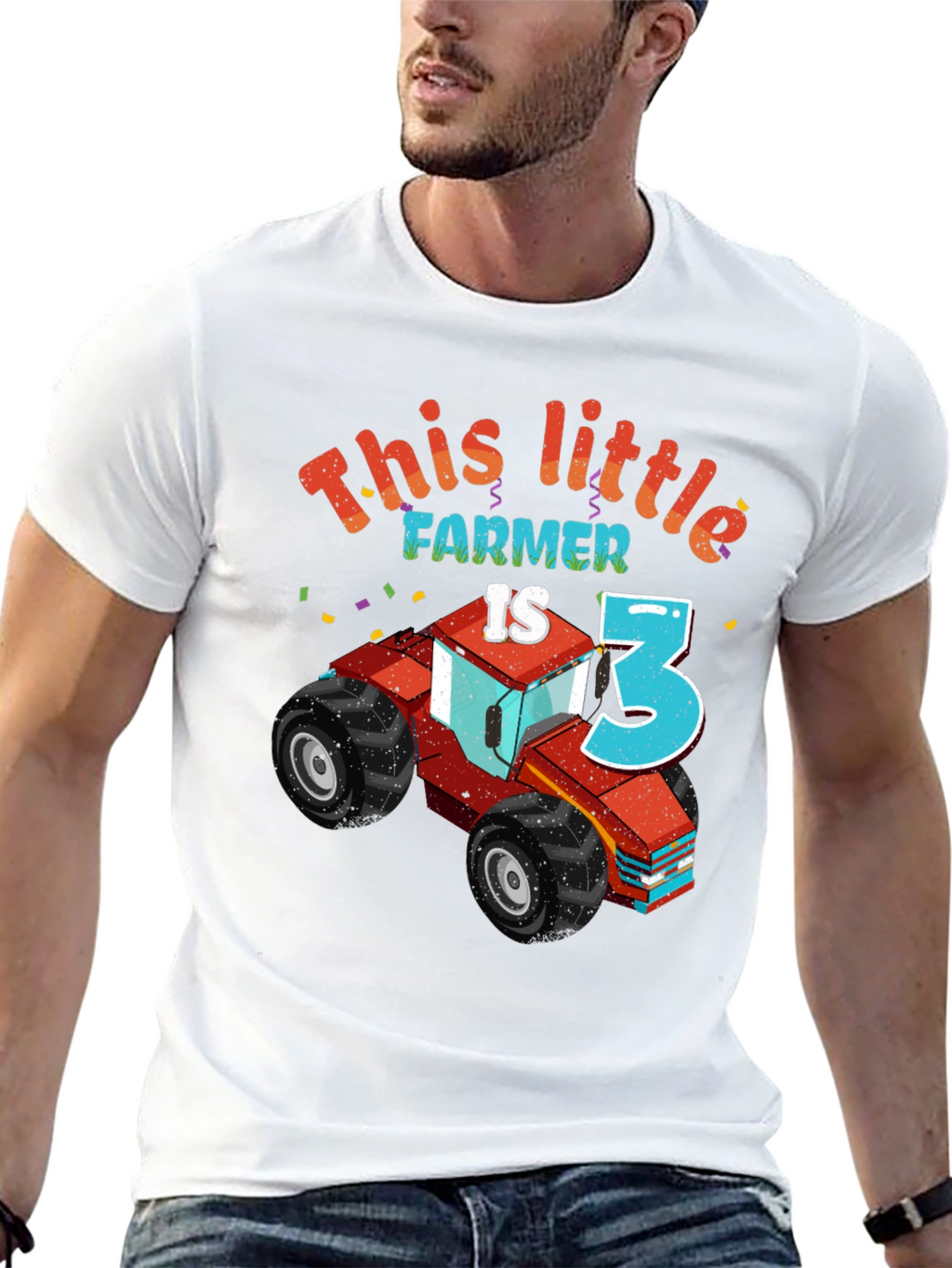 This Little Farmer is Three Birthday T-Shirt
