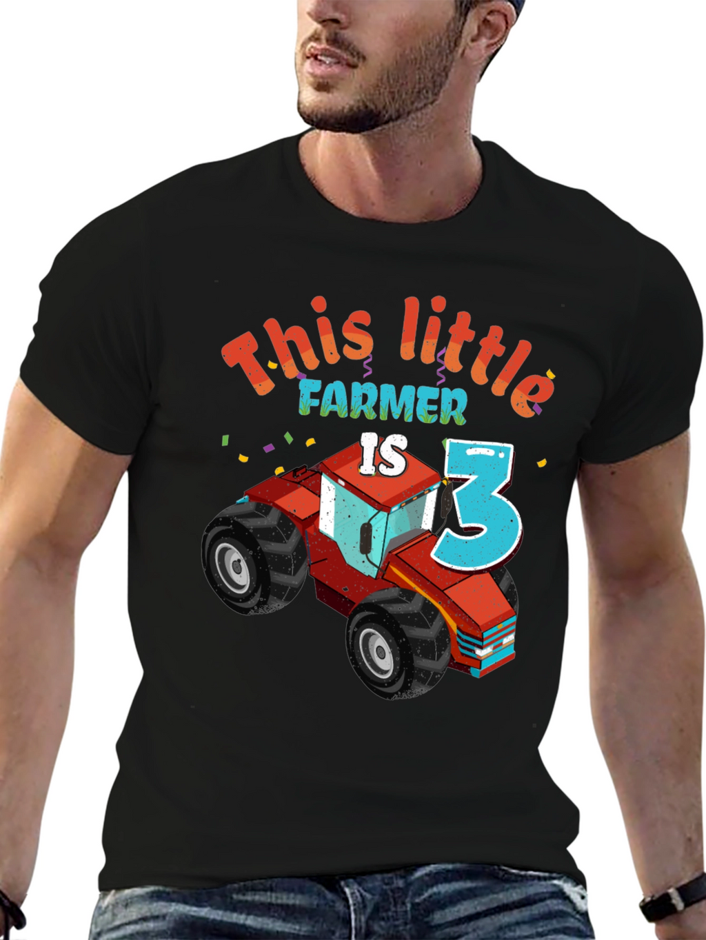 This Little Farmer is Three Birthday T-Shirt