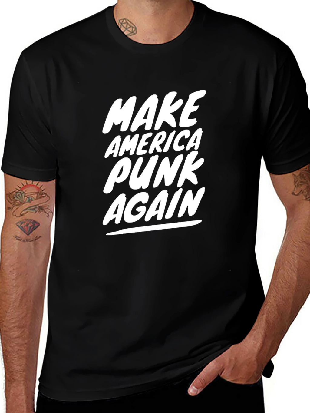 Make America Punk Again Graphic Tee - Black