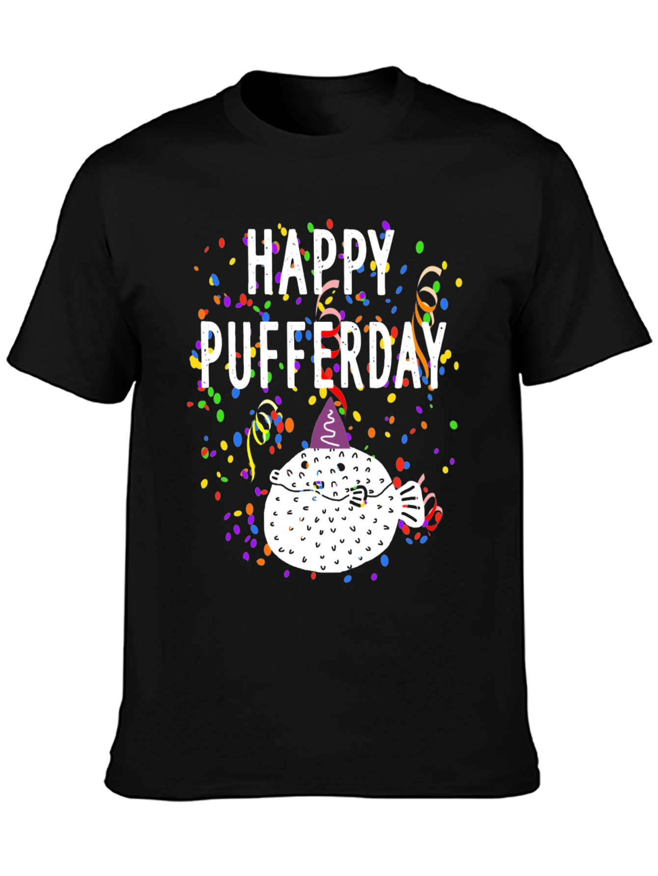Happy Pufferday T-Shirt - Funny Pufferfish Birthday Tee