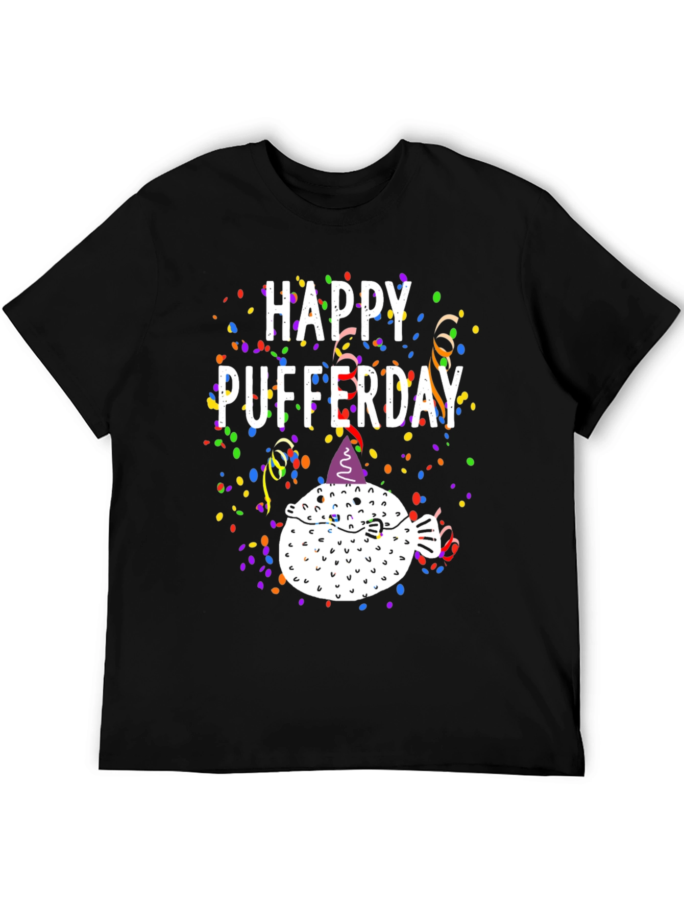 Happy Pufferday T-Shirt - Funny Pufferfish Birthday Tee