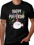 Happy Pufferday T-Shirt - Funny Pufferfish Birthday Tee