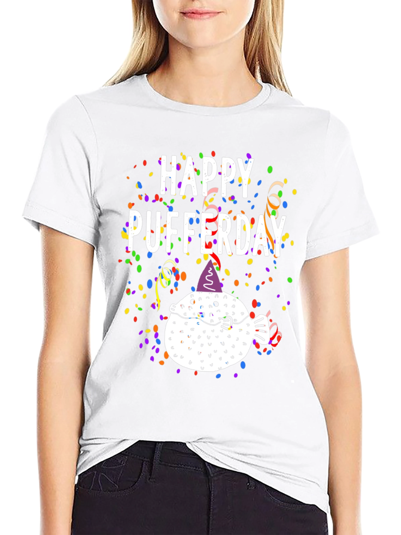 Happy Pufferday T-Shirt - Funny Pufferfish Birthday Tee