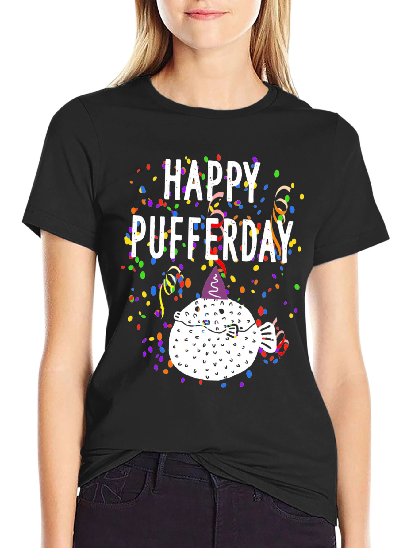 Happy Pufferday T-Shirt - Funny Pufferfish Birthday Tee