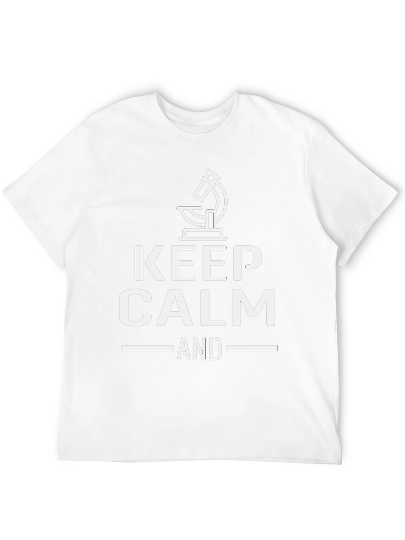 Keep Calm And Microscope Black T-Shirt