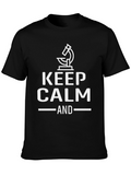 Keep Calm And Microscope Black T-Shirt