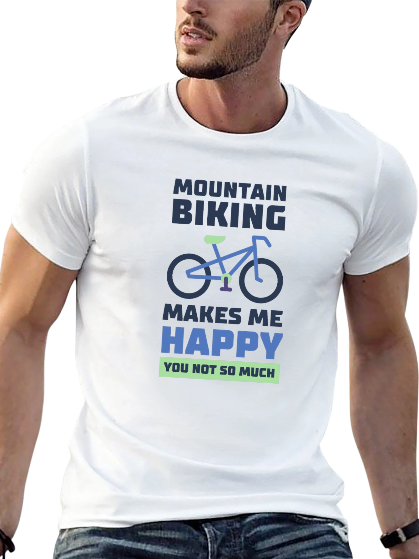 Mountain Biking Makes Me Happy T-Shirt
