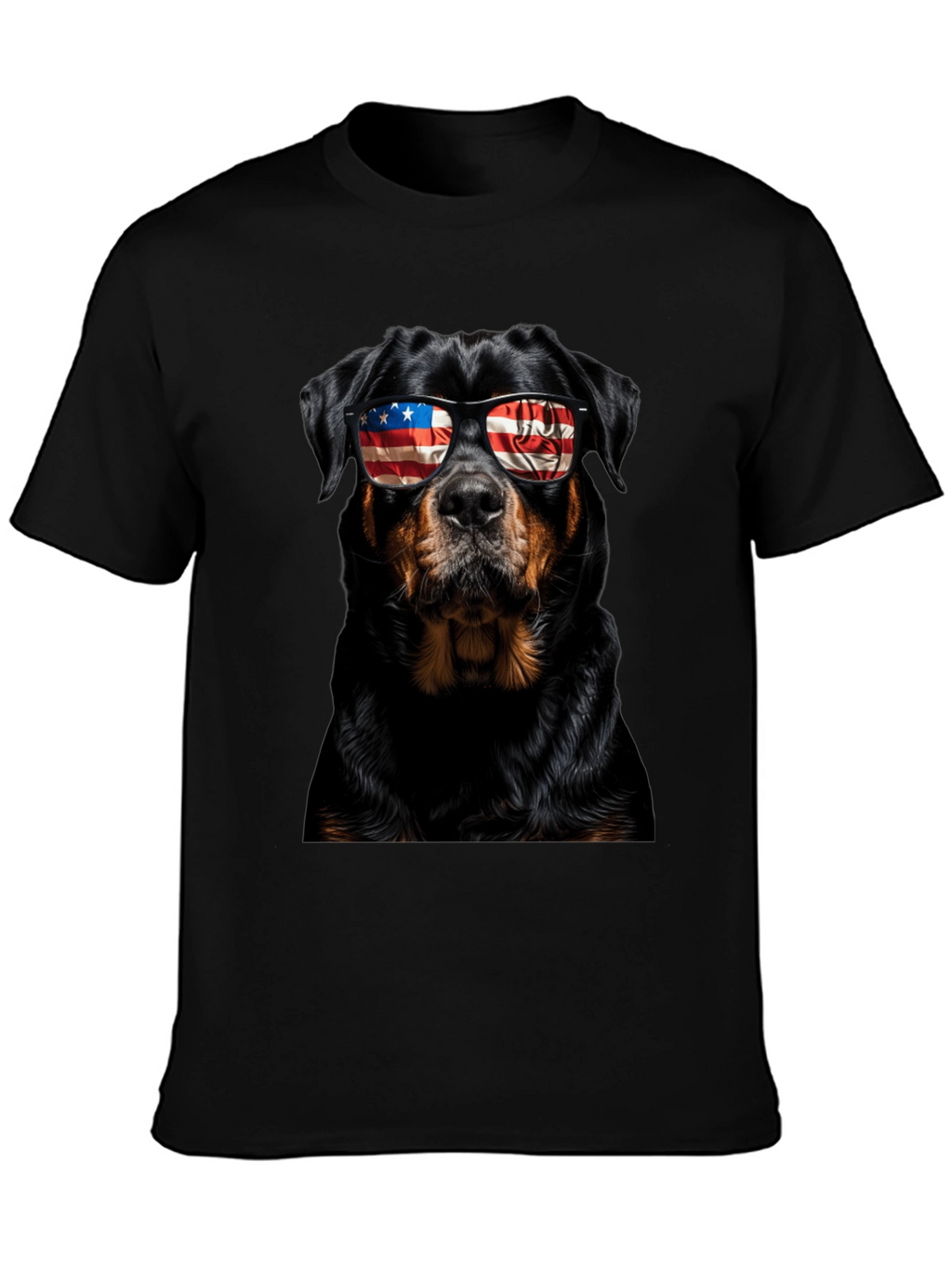 Patriotic Rottweiler Dog Graphic T-Shirt