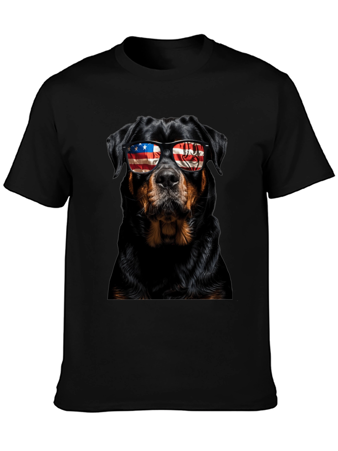 Patriotic Rottweiler Dog Graphic T-Shirt