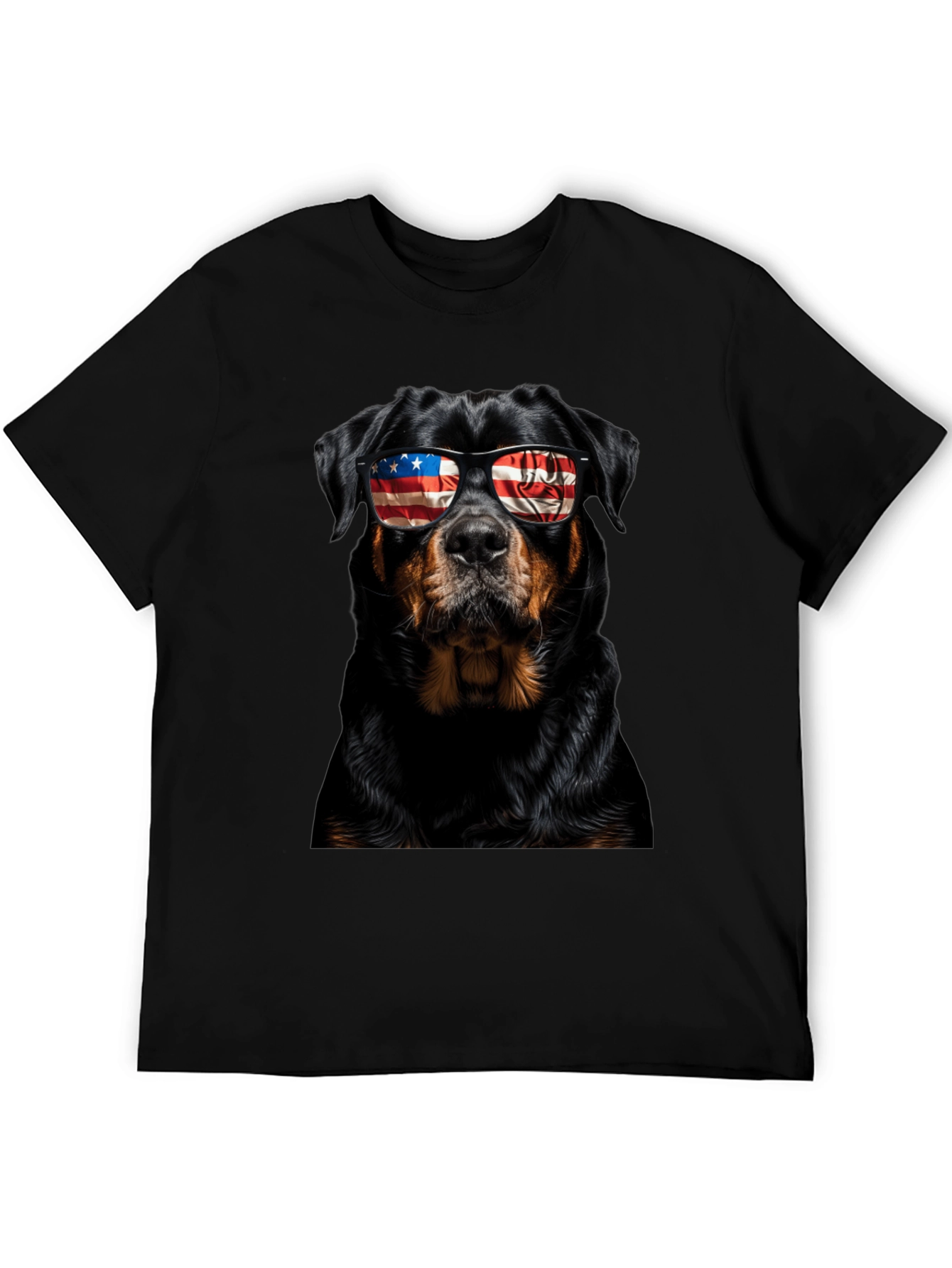 Patriotic Rottweiler Dog Graphic T-Shirt