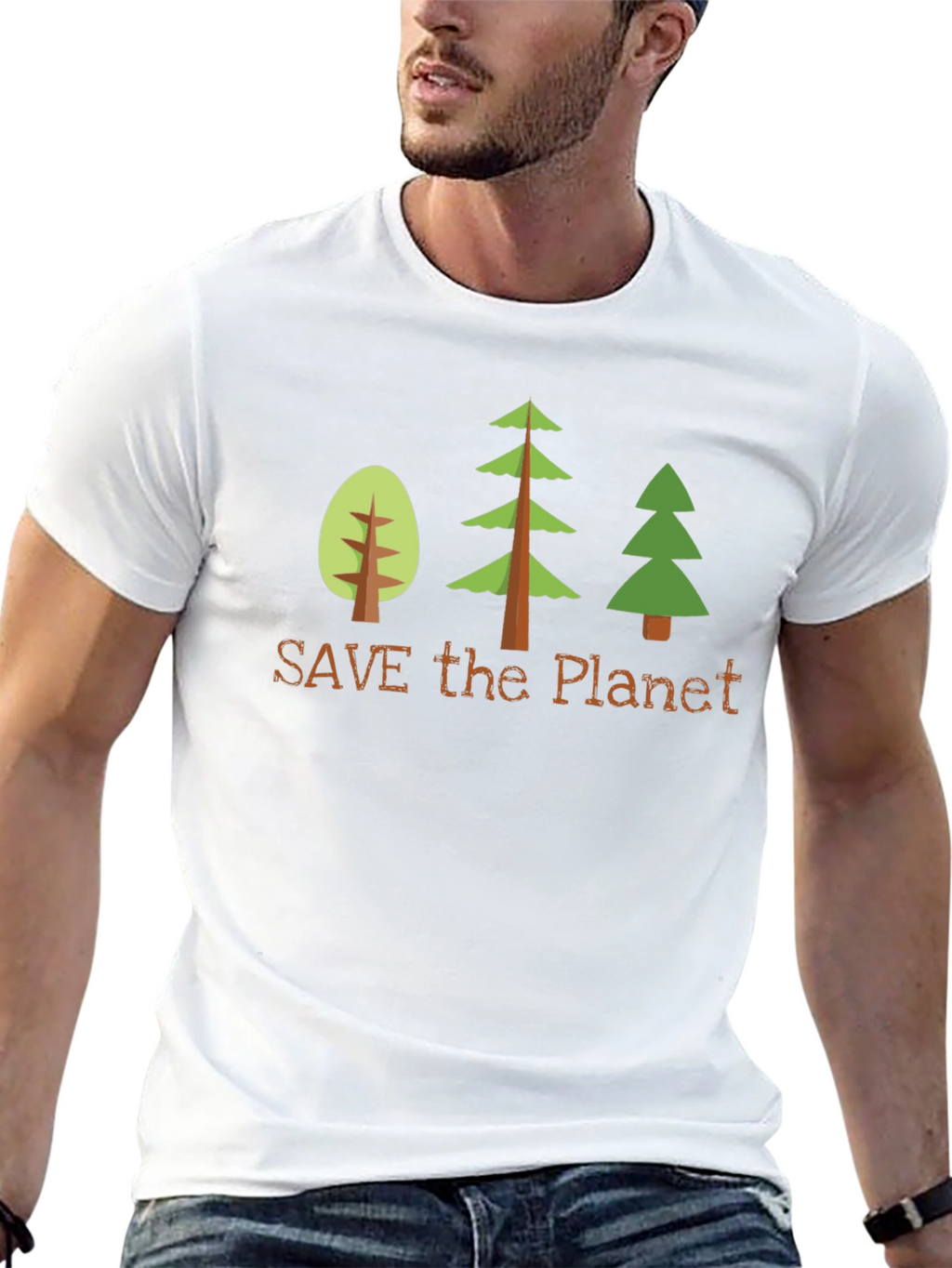 Save the Planet Graphic Tee - Black