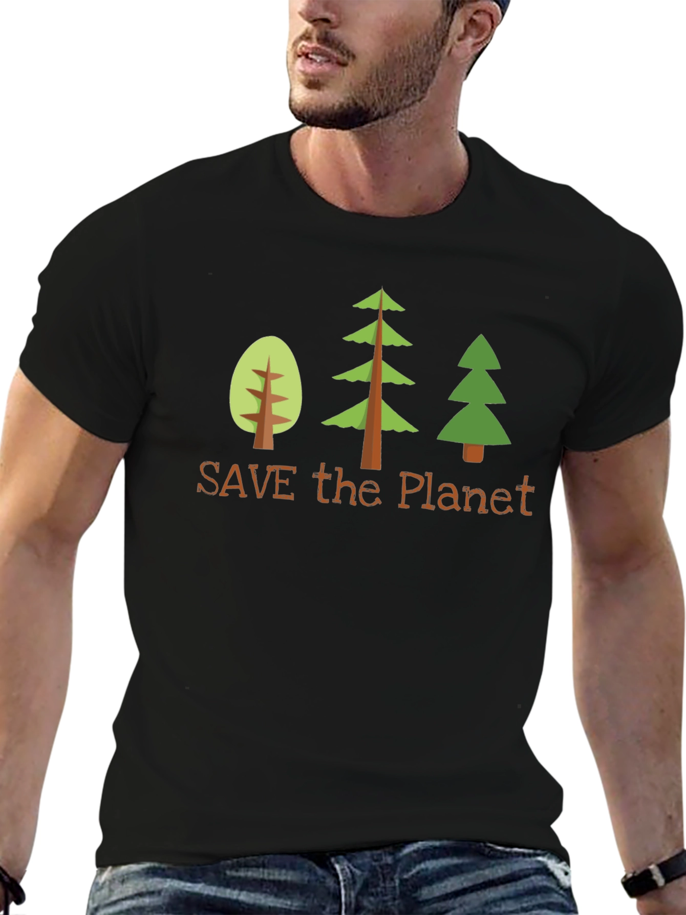 Save the Planet Graphic Tee - Black