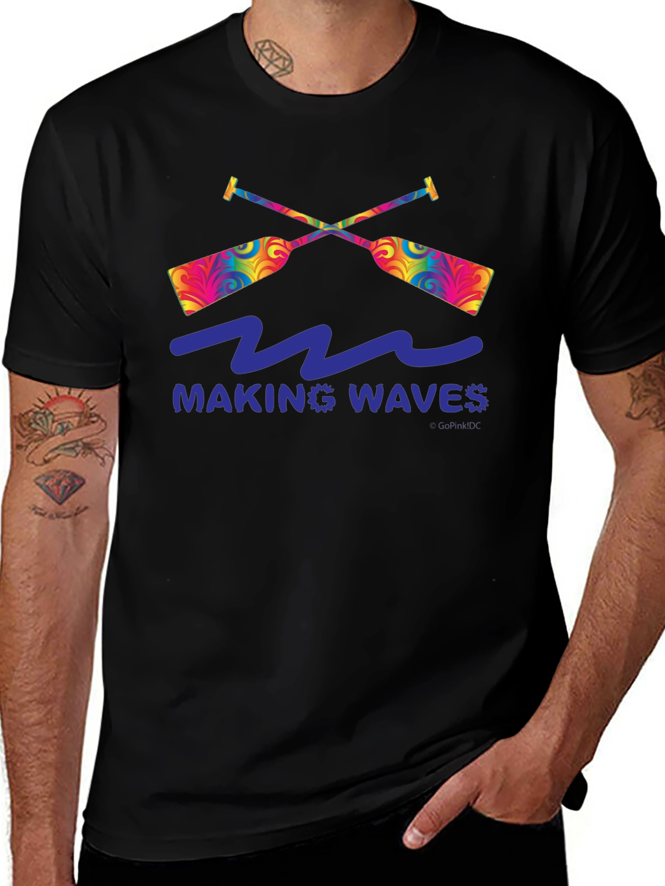 Making Waves Graphic T-Shirt - Paddles and Waves