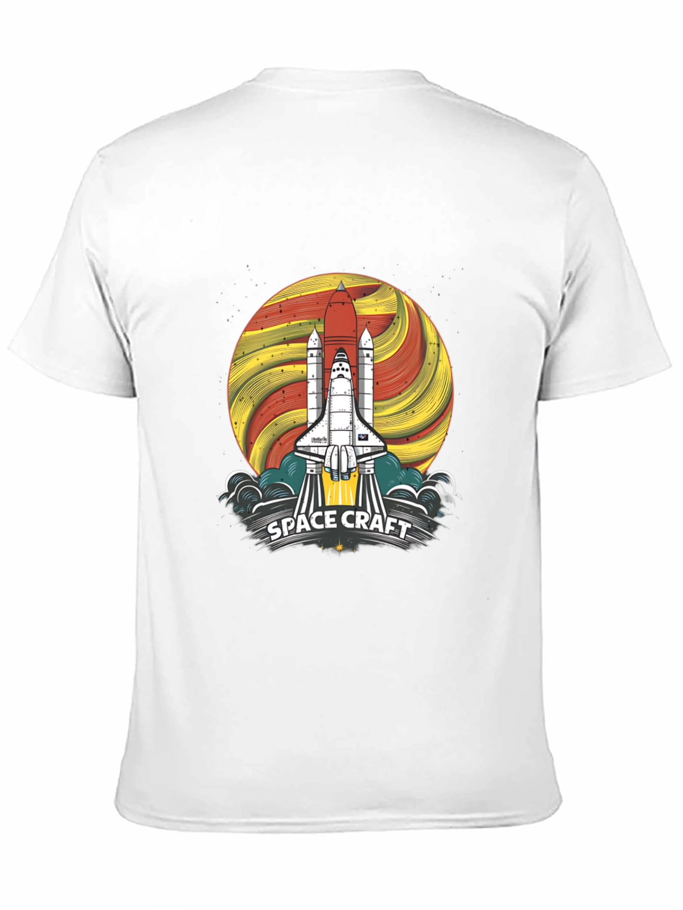 Space Craft Graphic Tee - Rocket Launch Design