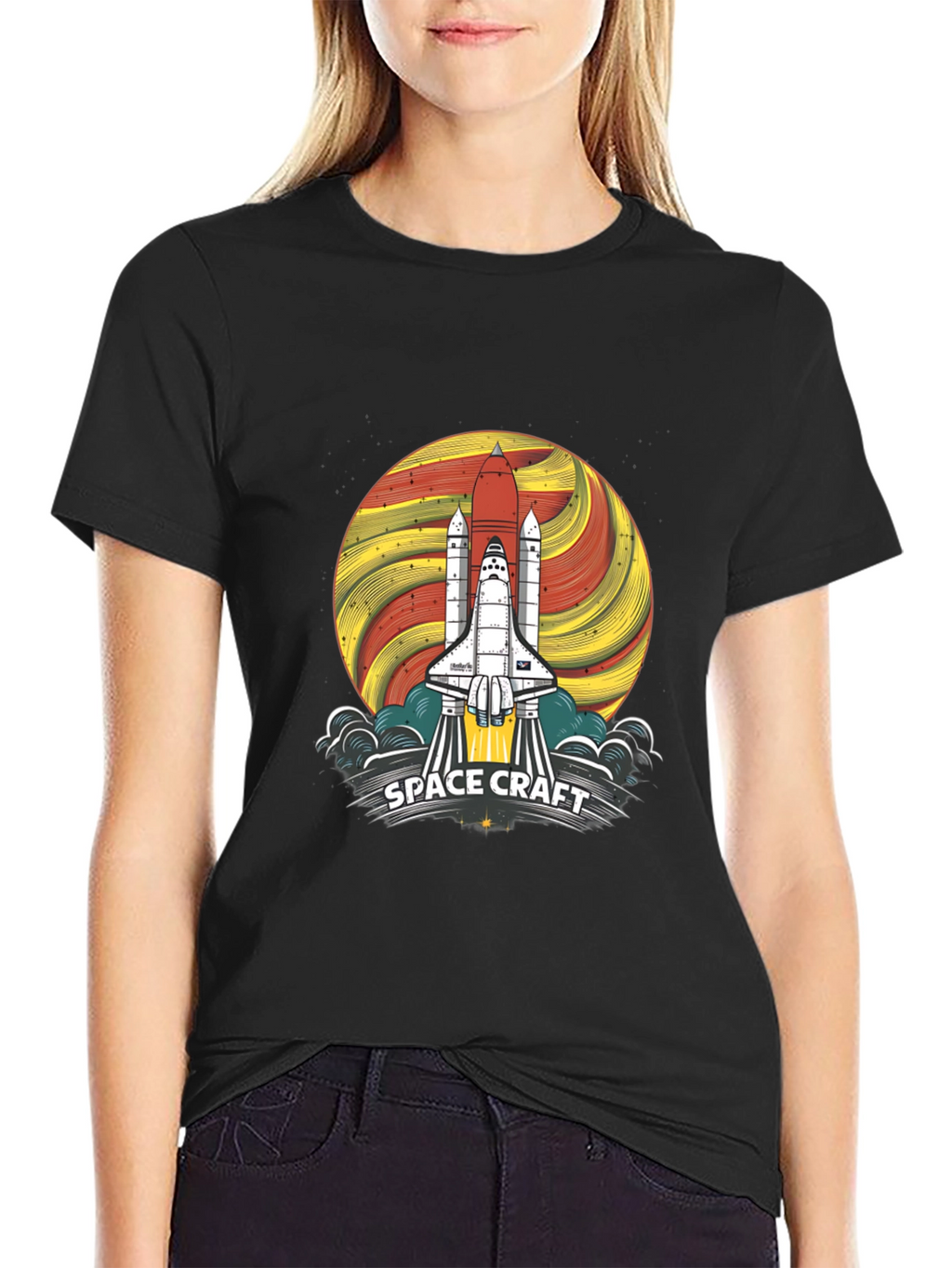 Space Craft Graphic Tee - Rocket Launch Design