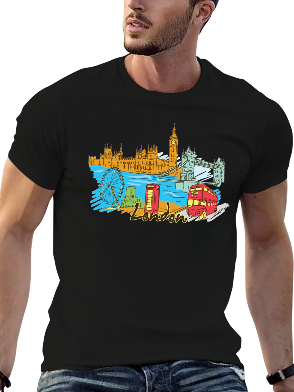 London Landmark Graphic T-Shirt
