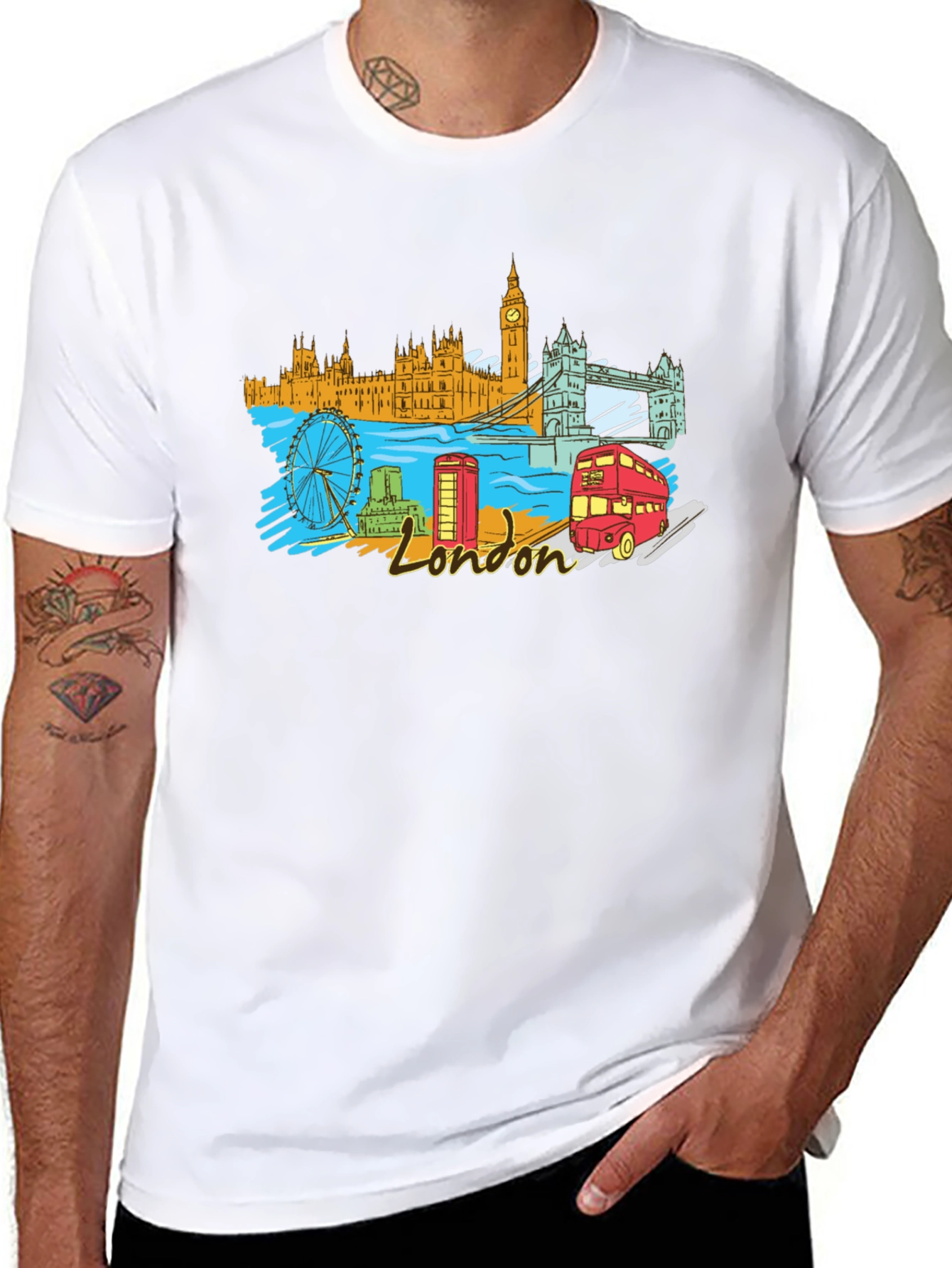 London Landmark Graphic T-Shirt