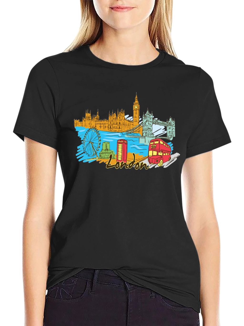 London Landmark Graphic T-Shirt