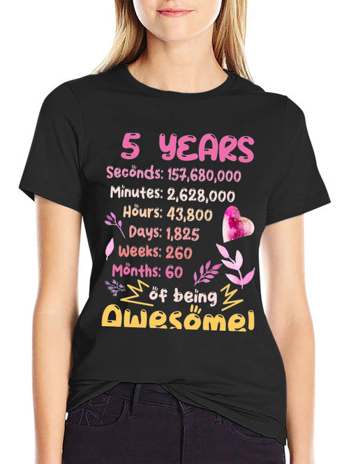 5 Years of Awesome T-Shirt Birthday Gift