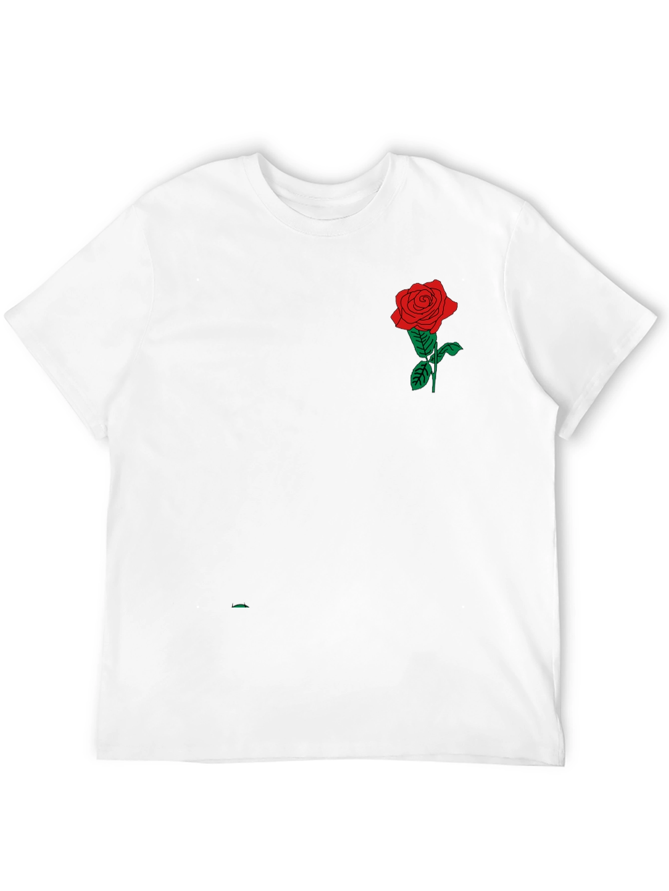 Black T-Shirt with Rose Graphic
