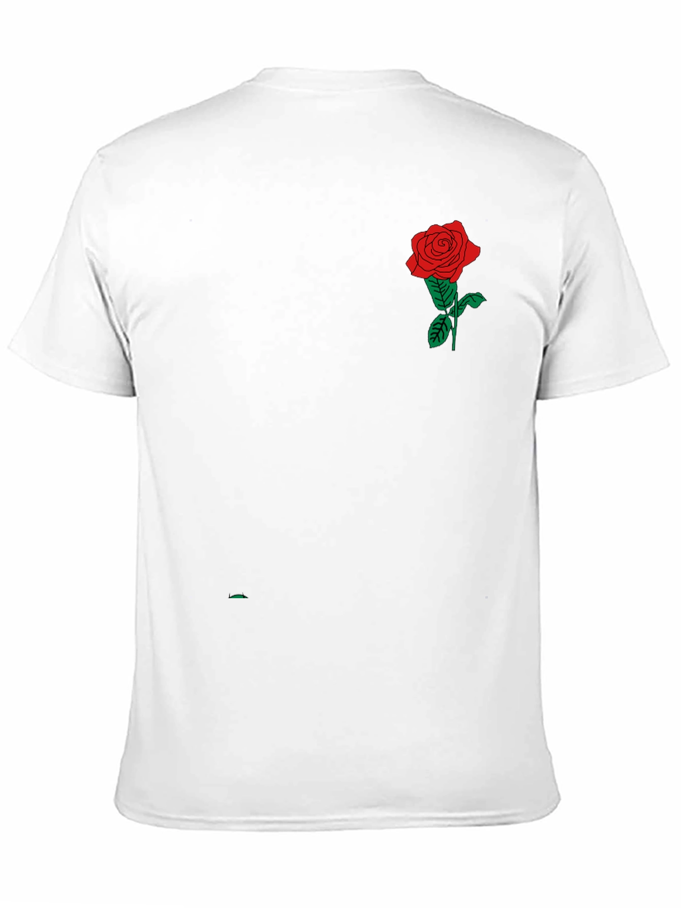 Black T-Shirt with Rose Graphic
