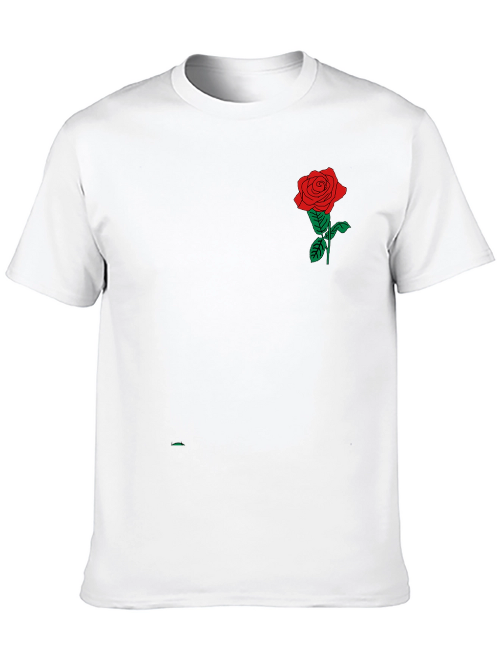 Black T-Shirt with Rose Graphic