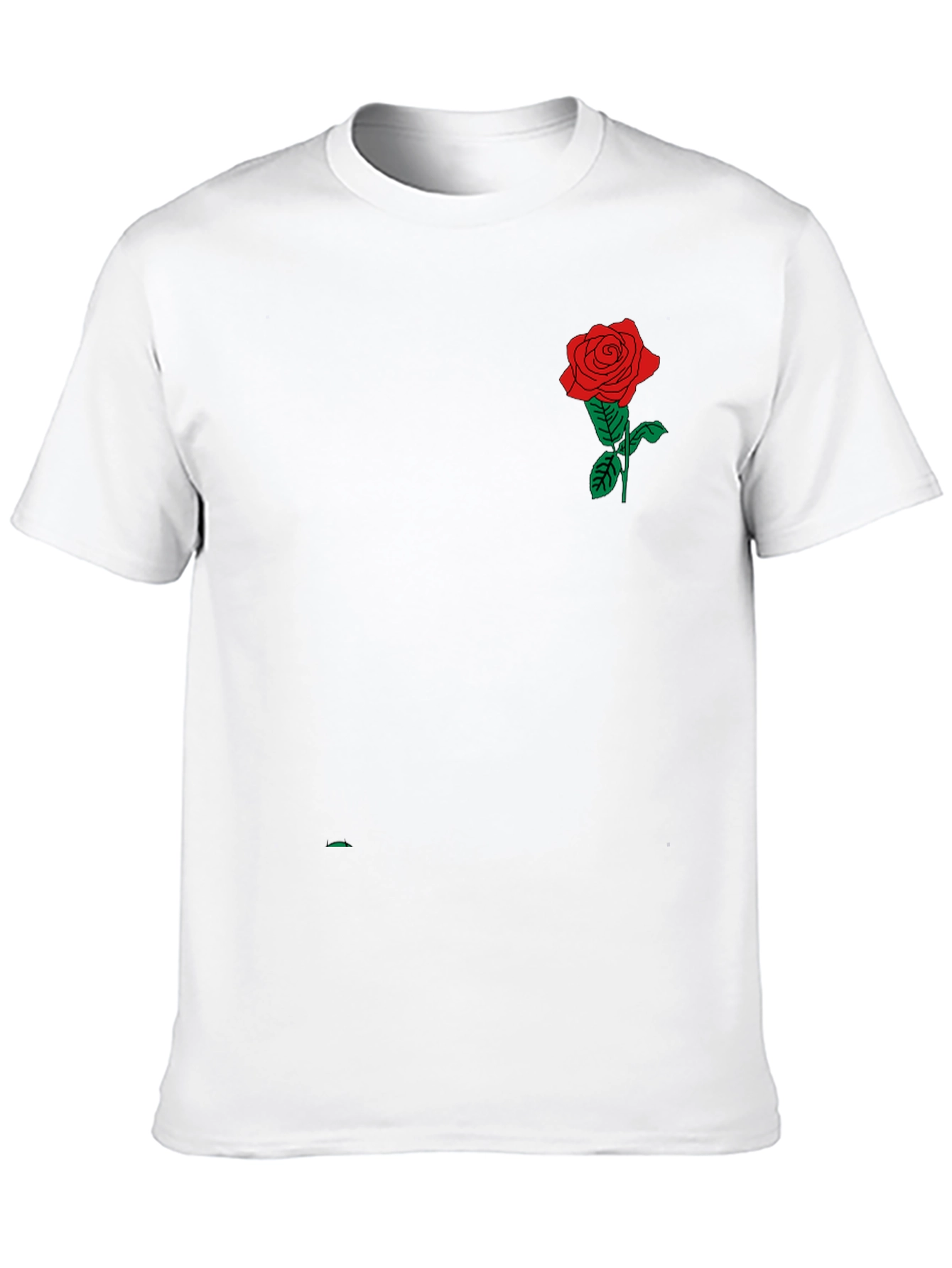 Black T-Shirt with Rose Graphic