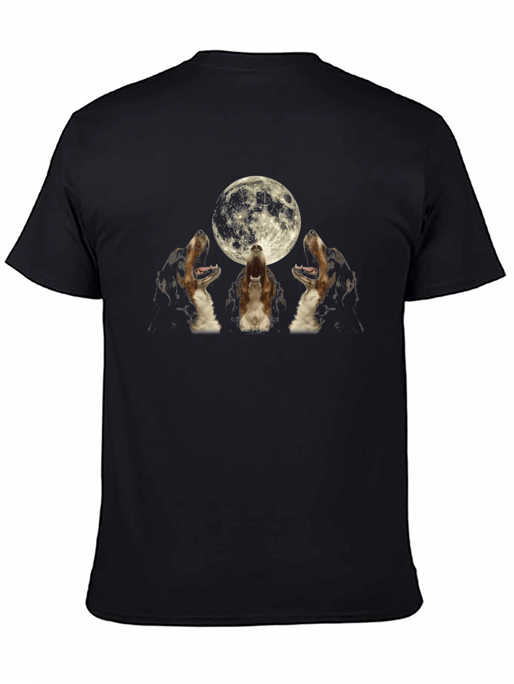 Howling Dogs Moon Graphic T-Shirt