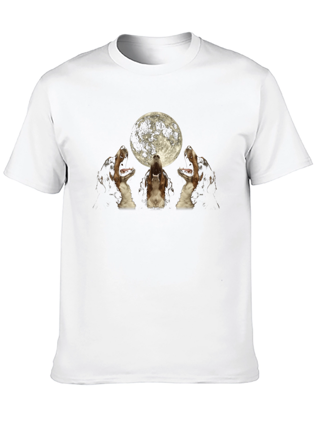 Howling Dogs Moon Graphic T-Shirt